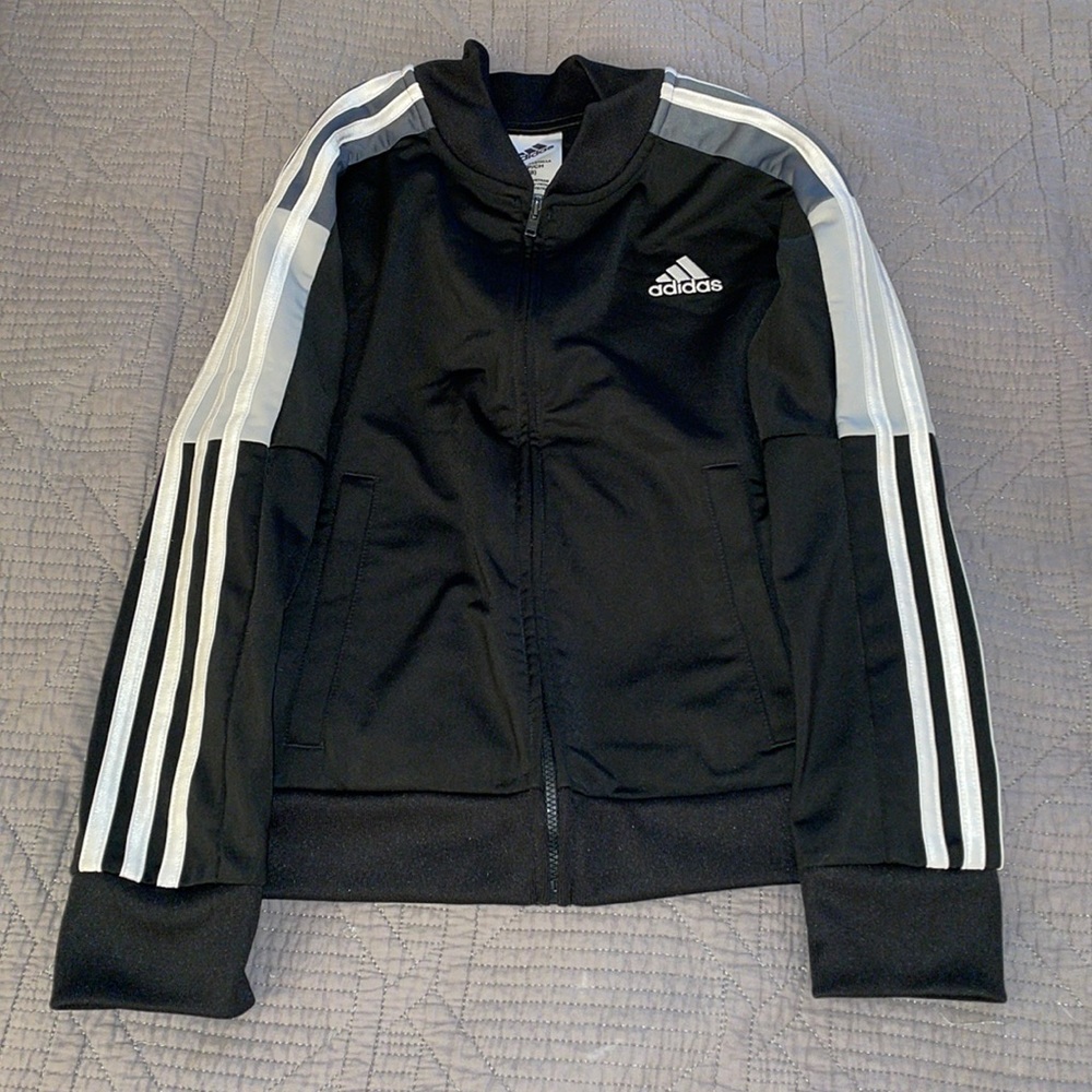 Adidas zip up black/grey sweater